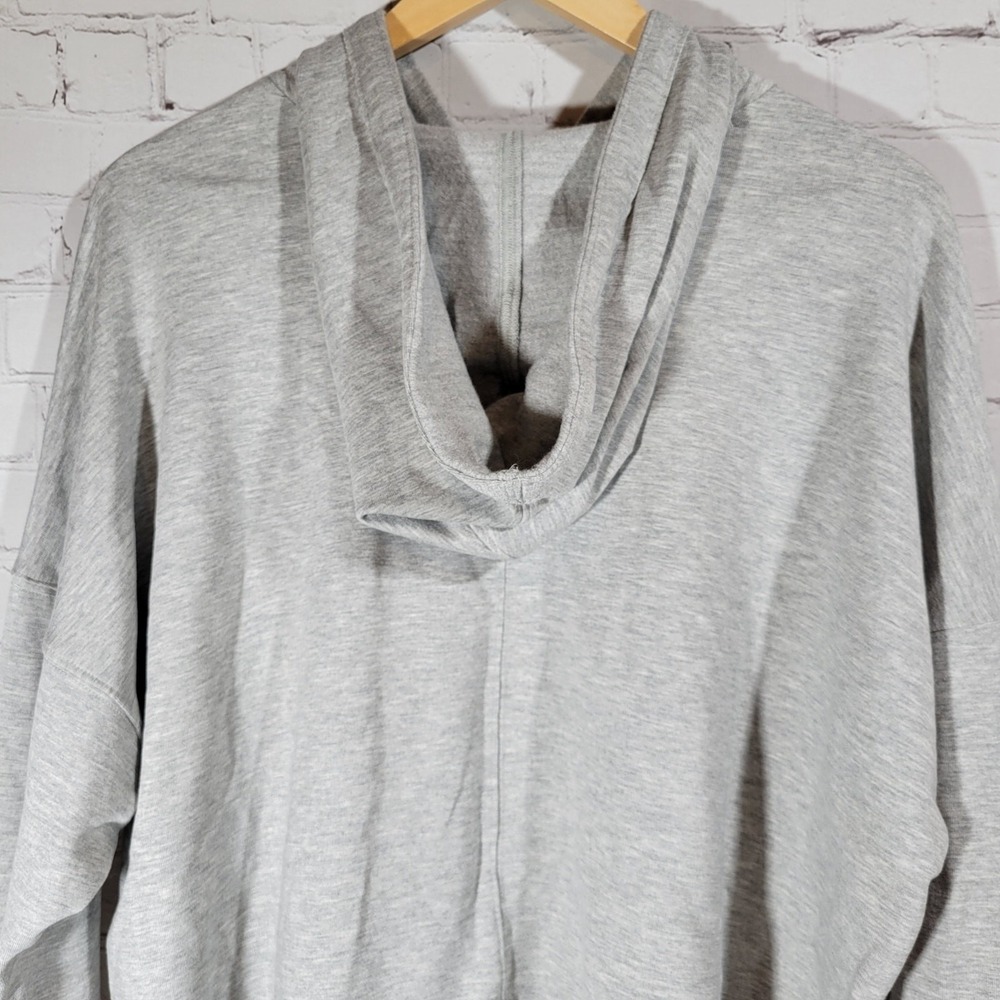 Nike Yoga Women's Dri-Fit Gray Cropped Hoodie‎ Sweatshirt Training XL - Picture 6 of 13